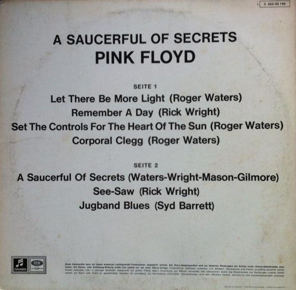 Pink Floyd : A Saucerful Of Secrets (LP, Album)