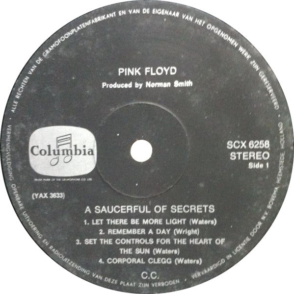Pink Floyd : A Saucerful Of Secrets (LP, Album)
