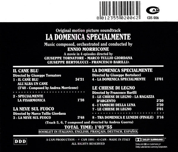 Ennio Morricone : La  Domenica Specialmente (Original Motion Picture Soundtrack) (CD, Album)