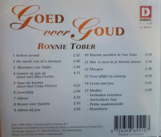 Ronnie Tober : Goed Voor Goud (CD, Comp)