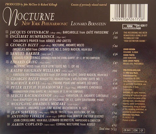 Leonard Bernstein, New York Philharmonic : Nocturne (CD, Comp, RM)