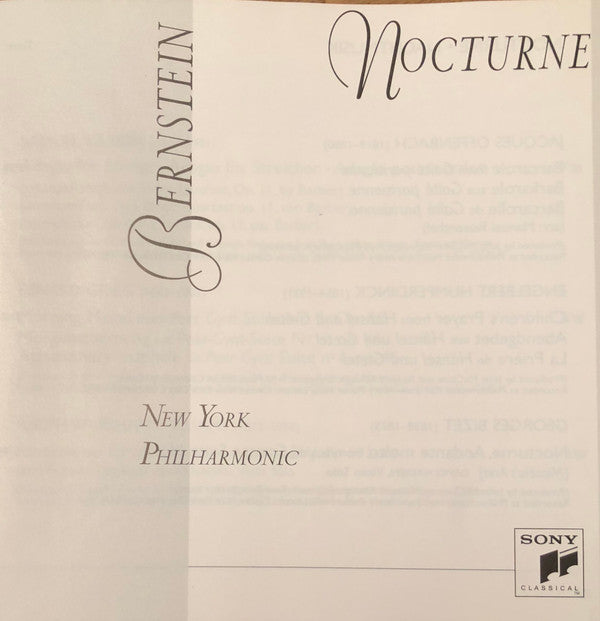 Leonard Bernstein, New York Philharmonic : Nocturne (CD, Comp, RM)