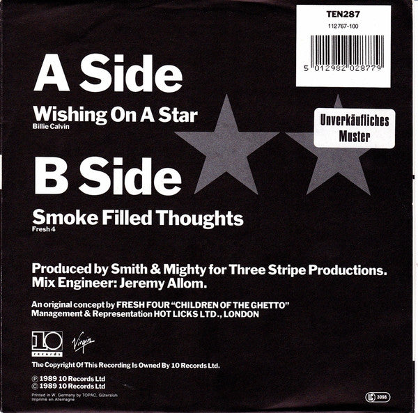Fresh 4 Featuring Lizz E. : Wishing On A Star (7", Single)