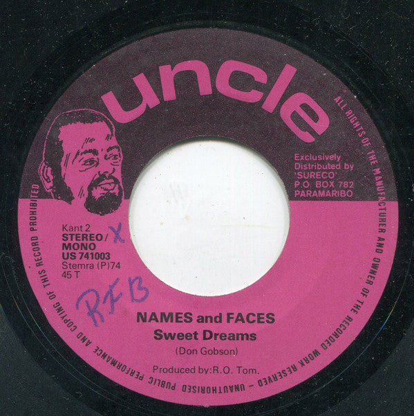 Names And Faces : Tante (7")