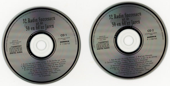 Various : 32 Radio Successen Uit De 50 En 60'er Jaren (2xCD, Comp)