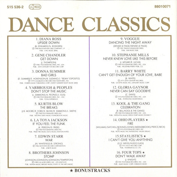 Various : Dance Classics - Volume 6 (CD, Comp)