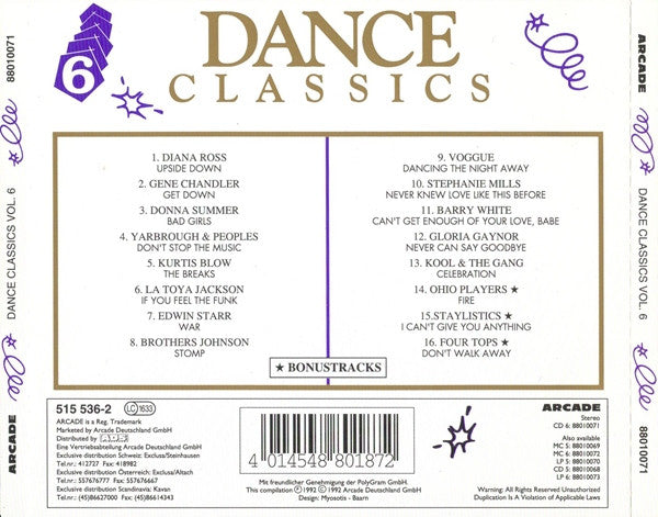 Various : Dance Classics - Volume 6 (CD, Comp)