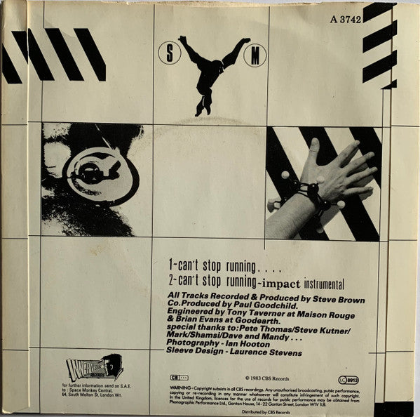Space Monkey (3) : Can't Stop Running.... (7", Single)