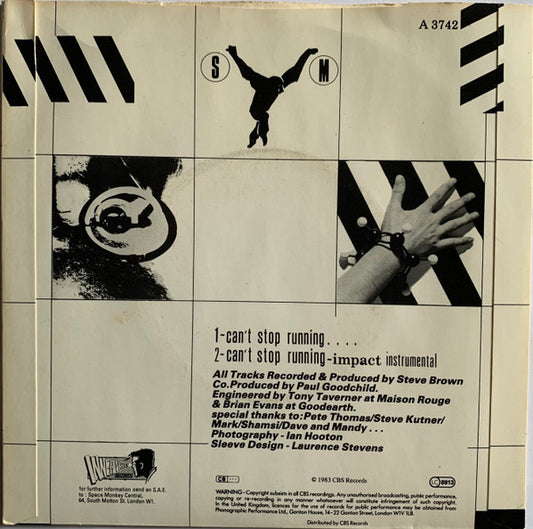 Space Monkey (3) : Can't Stop Running.... (7", Single)