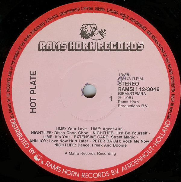 Various : Hot Plate (12", S/Sided, Mixed)
