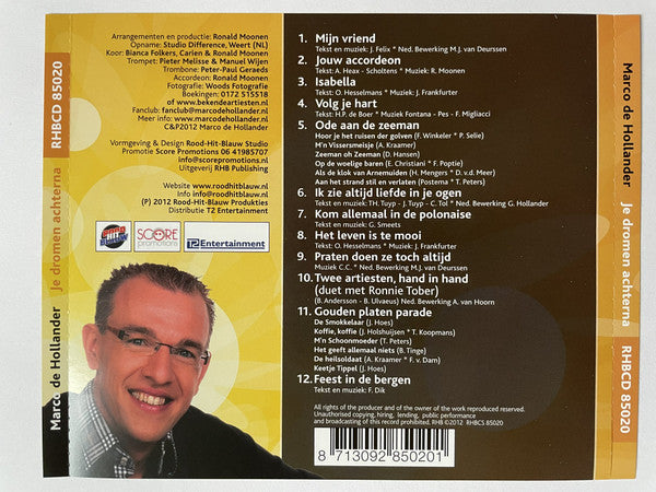 Marco De Hollander : Je Dromen Achterna (CD, Album)