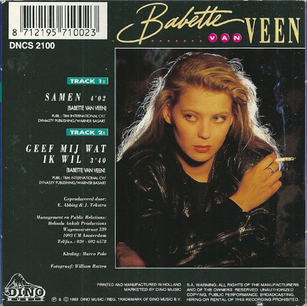 Babette van Veen : Samen (CD, Single)