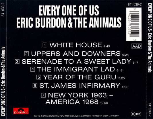 Eric Burdon & The Animals : Every One Of Us (CD, Album, RE, RM)