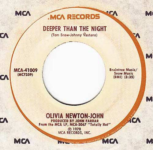 Olivia Newton-John : Deeper Than The Night (7", Single)