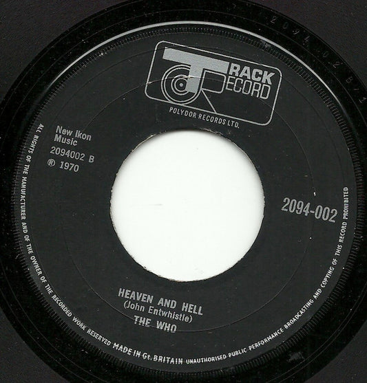 The Who : Summertime Blues (7", Single)