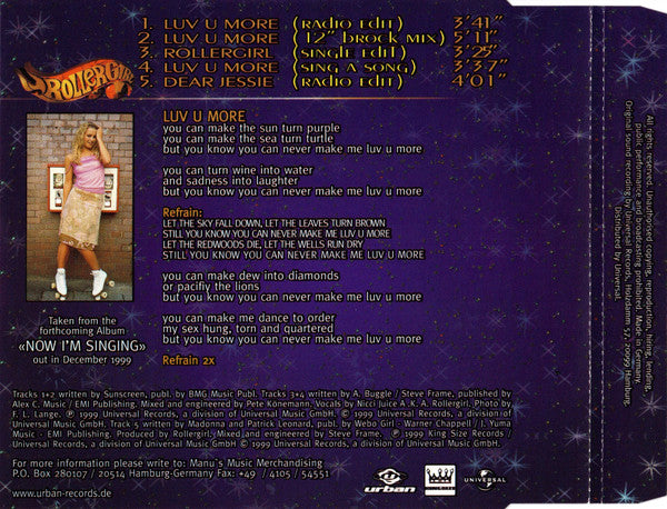 Rollergirl : Luv U More (CD, Maxi)