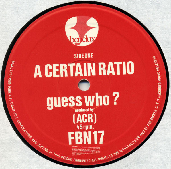 A Certain Ratio : Guess Who? (12")