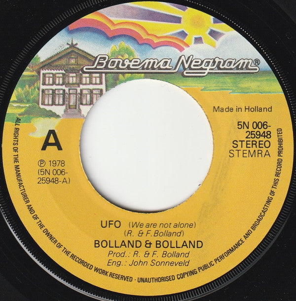 Bolland & Bolland : UFO (We Are Not Alone) (7", Single)