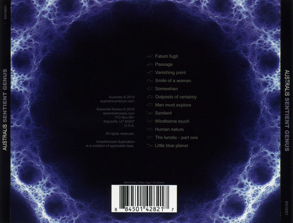 Australis : Sentient Genus (CD, Album)