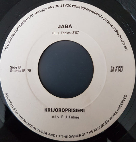 Krijoro - Prisirie : Sinie A Dagoe (7")