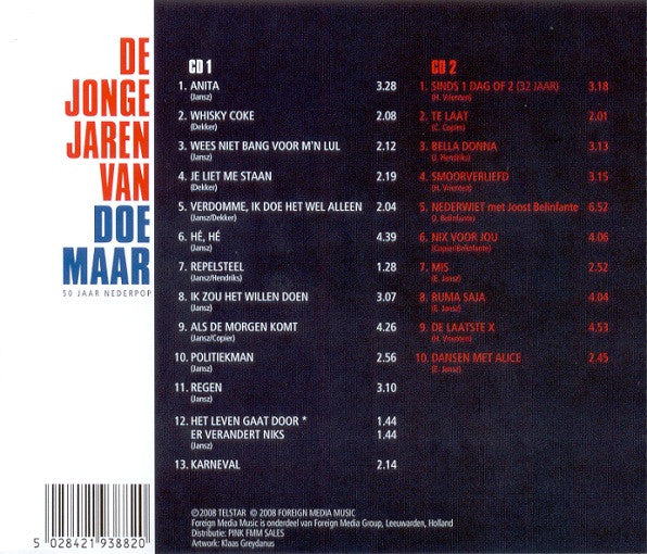Doe Maar : De Jonge Jaren Van Doe Maar (50 Jaar Nederpop) (2xCD, Comp)