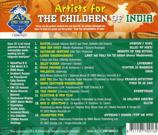 Various : Artists For The Children Of India (CD, Comp)