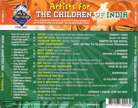Various : Artists For The Children Of India (CD, Comp)