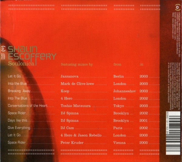 Shaun Escoffery : Soulonica (CD, Comp)