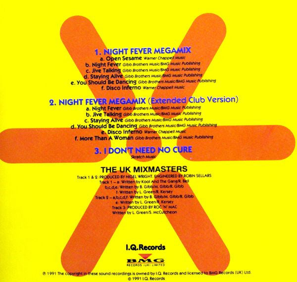The UK Mixmasters : Night Fever Megamix (CD, Single)