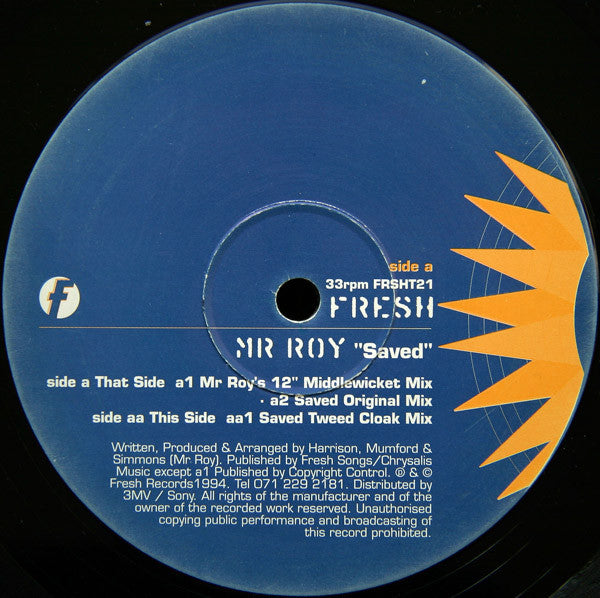 Mr. Roy : Saved (12", M/Print)