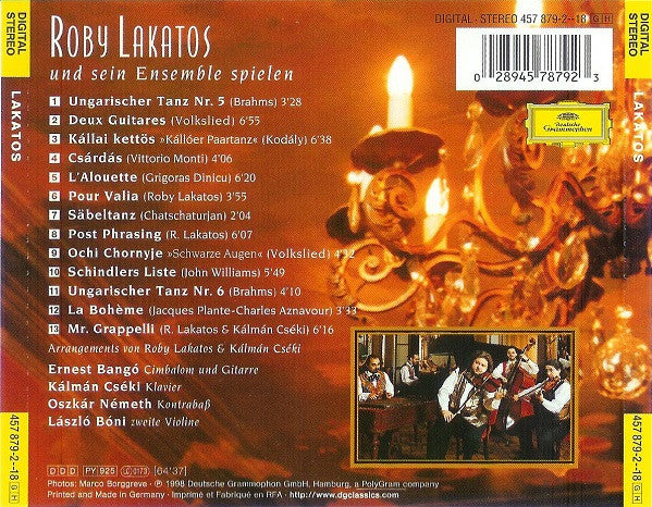 Roby Lakatos And His Ensemble : Lakatos (CD, Album)