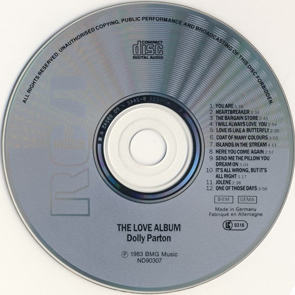 Dolly Parton : The Love Album (CD, Comp)