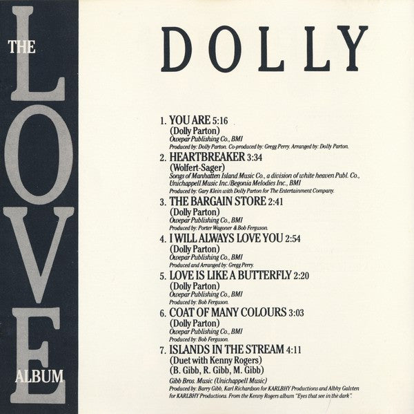 Dolly Parton : The Love Album (CD, Comp)