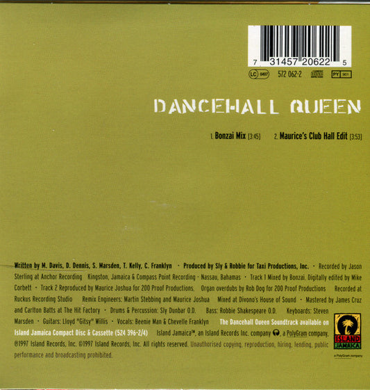 Chevelle Franklyn Featuring Beenie Man : Dancehall Queen (CD, Single, Car)