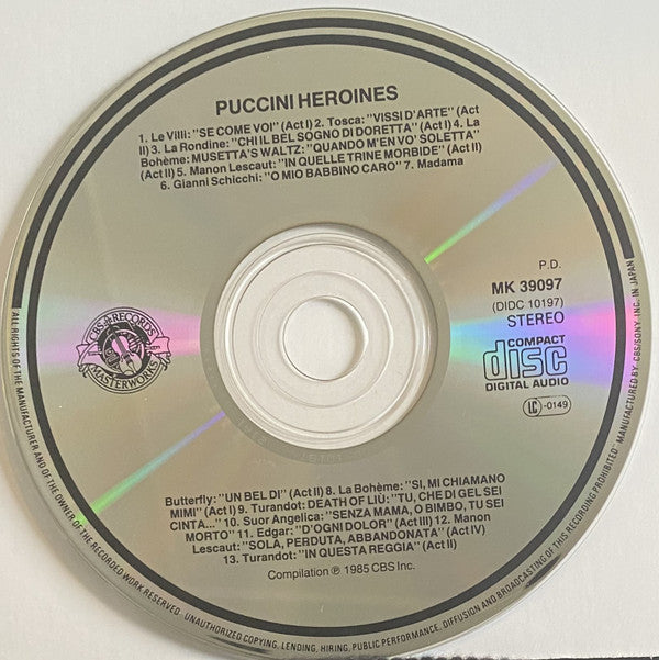 Giacomo Puccini : Puccini Heroines (CD, Album, Comp)