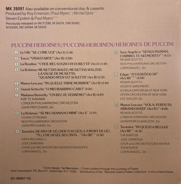 Giacomo Puccini : Puccini Heroines (CD, Album, Comp)