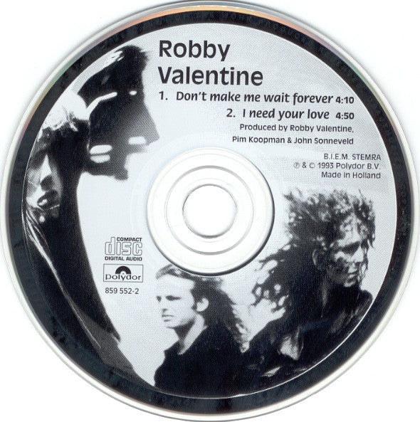 Robby Valentine : Don't Make Me Wait Forever (CD, Single)