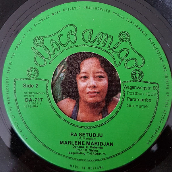 Marlene Maridjan : Sranang Merengue (7")