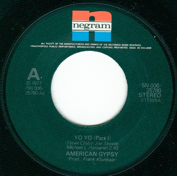 American Gypsy : Yo Yo (7", Single)