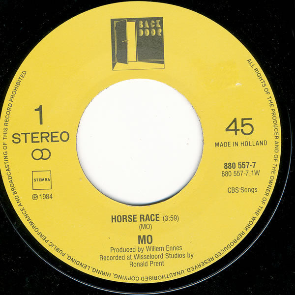 The Mo (2) : Horse Race (7", Single)