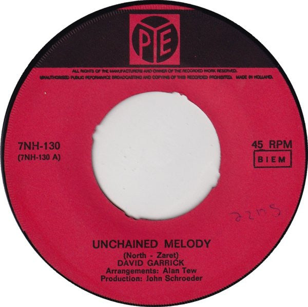 David Garrick : Unchained Melody (7", Single)