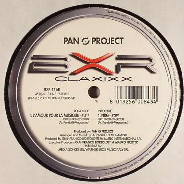 Pan Project : L'Amour Pour La Musique / NRG (12")