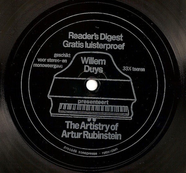 Arthur Rubinstein : Willem Duys Presenteert The Artistry Of Artur Rubinstein (Flexi, 7", S/Sided, Single, Smplr)