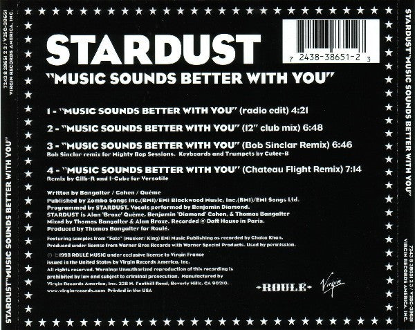 Stardust : Music Sounds Better With You (CD, Maxi)