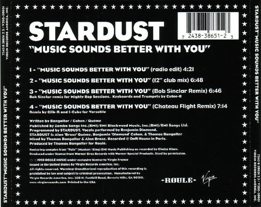 Stardust : Music Sounds Better With You (CD, Maxi)