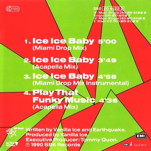Vanilla Ice : Ice Ice Baby (Remix) (CD, Maxi)