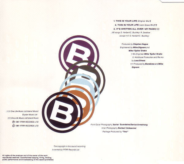 Banderas : This Is Your Life (CD, Maxi)