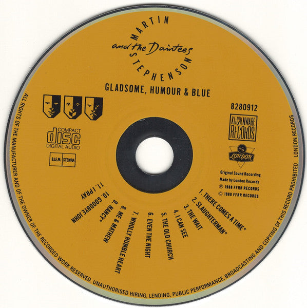Martin Stephenson And The Daintees : Gladsome, Humour & Blue (CD, Album)