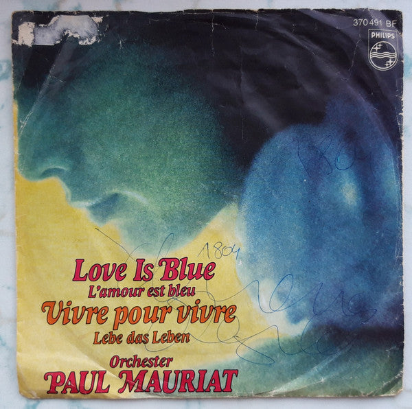 Paul Mauriat And His Orchestra : Love Is Blue (7", Single, Mono, Promo)