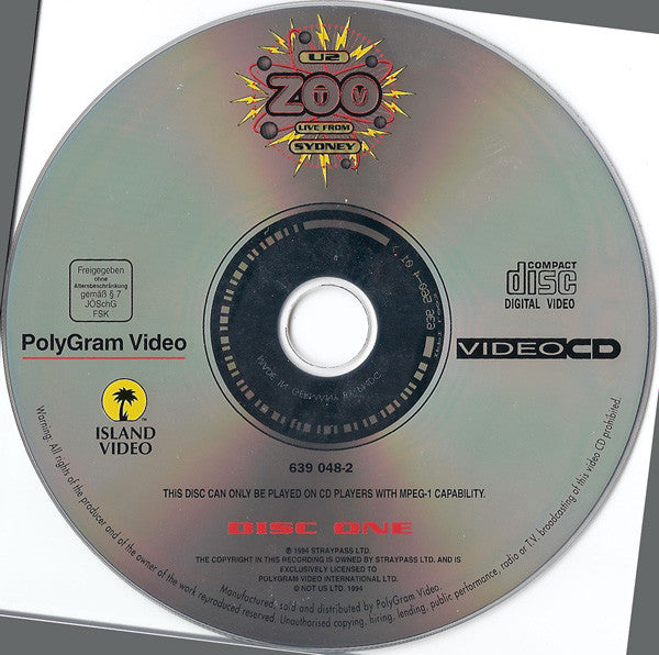 U2 : Zoo TV - Live From Sydney (2xVCD, PAL)
